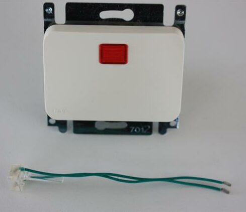 Preventie micro Platteland Niko PR20 creme inbouw controleschakelaar tweepolig + lampje