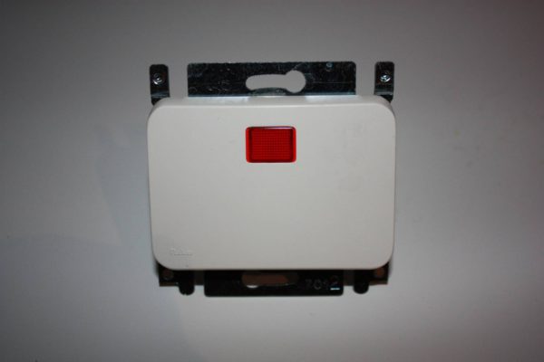 Niko PR20 wit inbouw controleschakelaar tweepolig rood-0