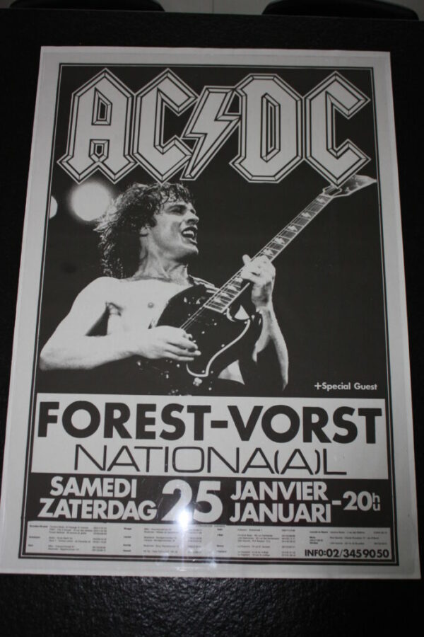 originele concert affiche ACDC Vorst Nationaal 1986